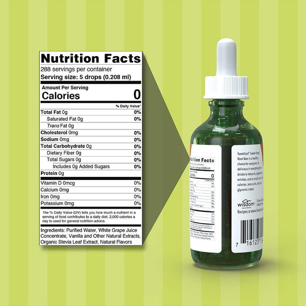 SweetLeaf Sweet Drops Liquid Stevia Sweetener, Root Beer