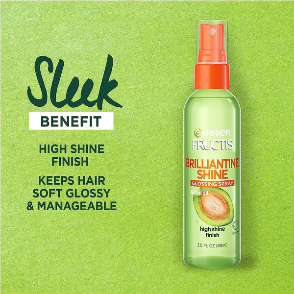Garnier Fructis Style Brilliantine Shine Glossing Spray, Sleek 3 Fl Oz