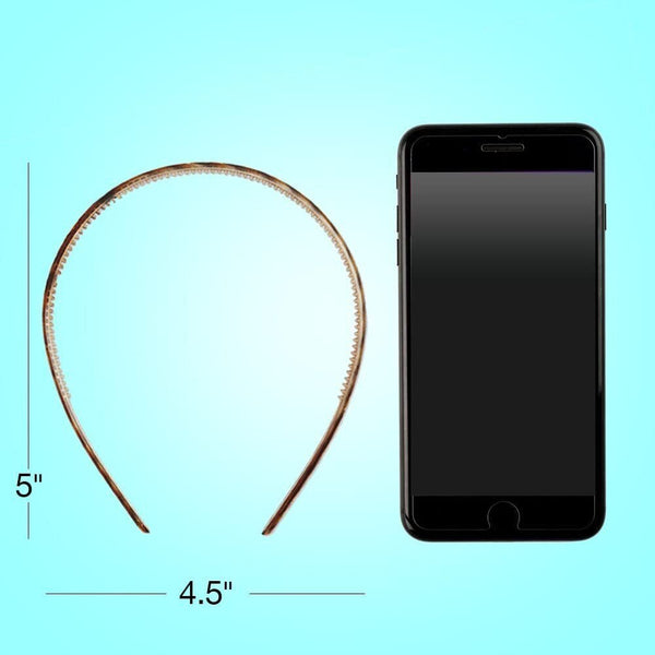 Scunci by Conair Effortless Beauty Skinny Plastic Headbands for Women and Men,