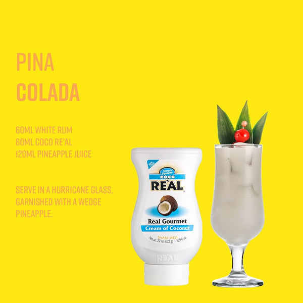 Coco Reàl, Cream of Coconut, 16.9 FL OZ Squeezable Bottle, Individually Boxed