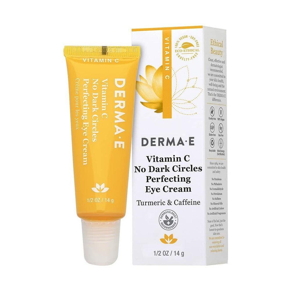 Derma E, Eye Cream Vitamin C Turmeric Caffeine, 0.5 Ounce