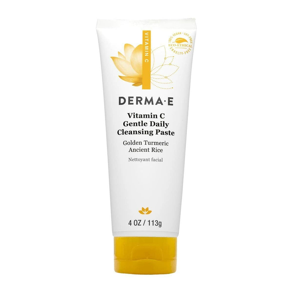 DERMA-E Vitamin C Cleansing Paste, Turmeric, 4 Ounce