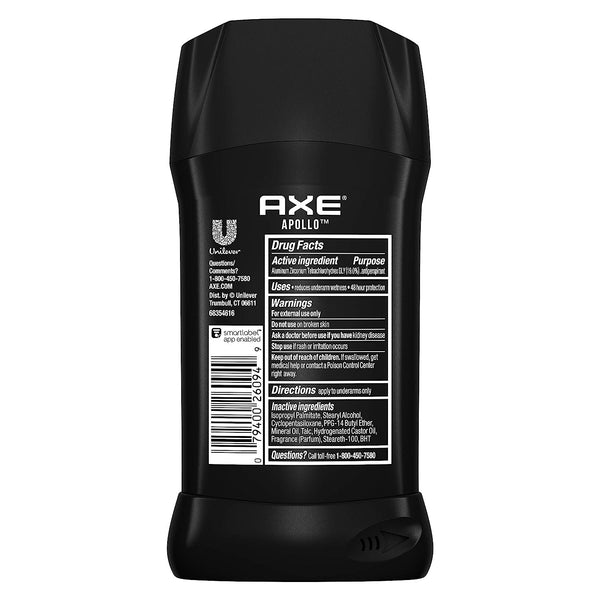 AXE Antiperspirant Deodorant Stick for Men Apollo 2.7 oz