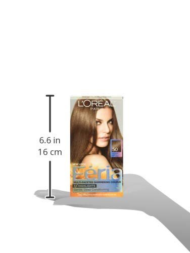 L'Oreal Paris Feria Multi-Faceted Shimmering Permanent Hair Color, 50 Havana Brown (Medium Brown), 1 Kit
