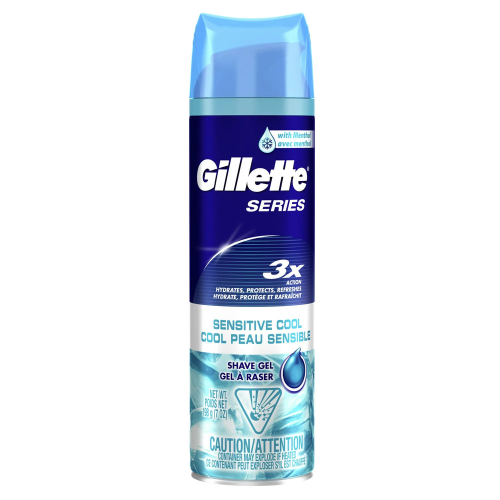 Gillette Series Sensitive Cool Shaving Gel for Men, 7 oz
