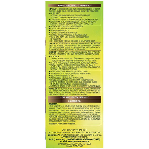 Garnier Nutrisse Nourishing Hair Color Creme, 535 Medium Gold Mahogany Brown  (Packaging May Vary)