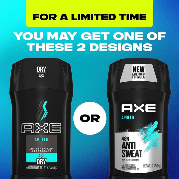 AXE Antiperspirant Deodorant Stick for Men Apollo 2.7 oz