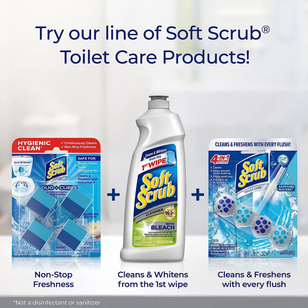 Soft Scrub In-Tank Toilet Cleaner Duo-Cubes, Sapphire Waters, 4 Count