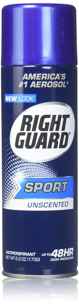 Right Guard Sport 3 D Odor Defense, Antiperspirant and Deodorant Aerosol Spray, Unisex, 6 Ounce