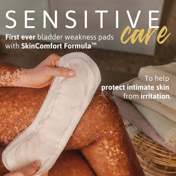 TENA Incontinence Pads, Bladder Control & Postpartum for Women, Ultimate Absorbency, Extra Coverage, Long, Sensitive Care, 33 Count