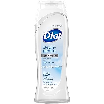 Dial Clean + Gentle Body Wash, Fragrance Free, 21 Fl Oz