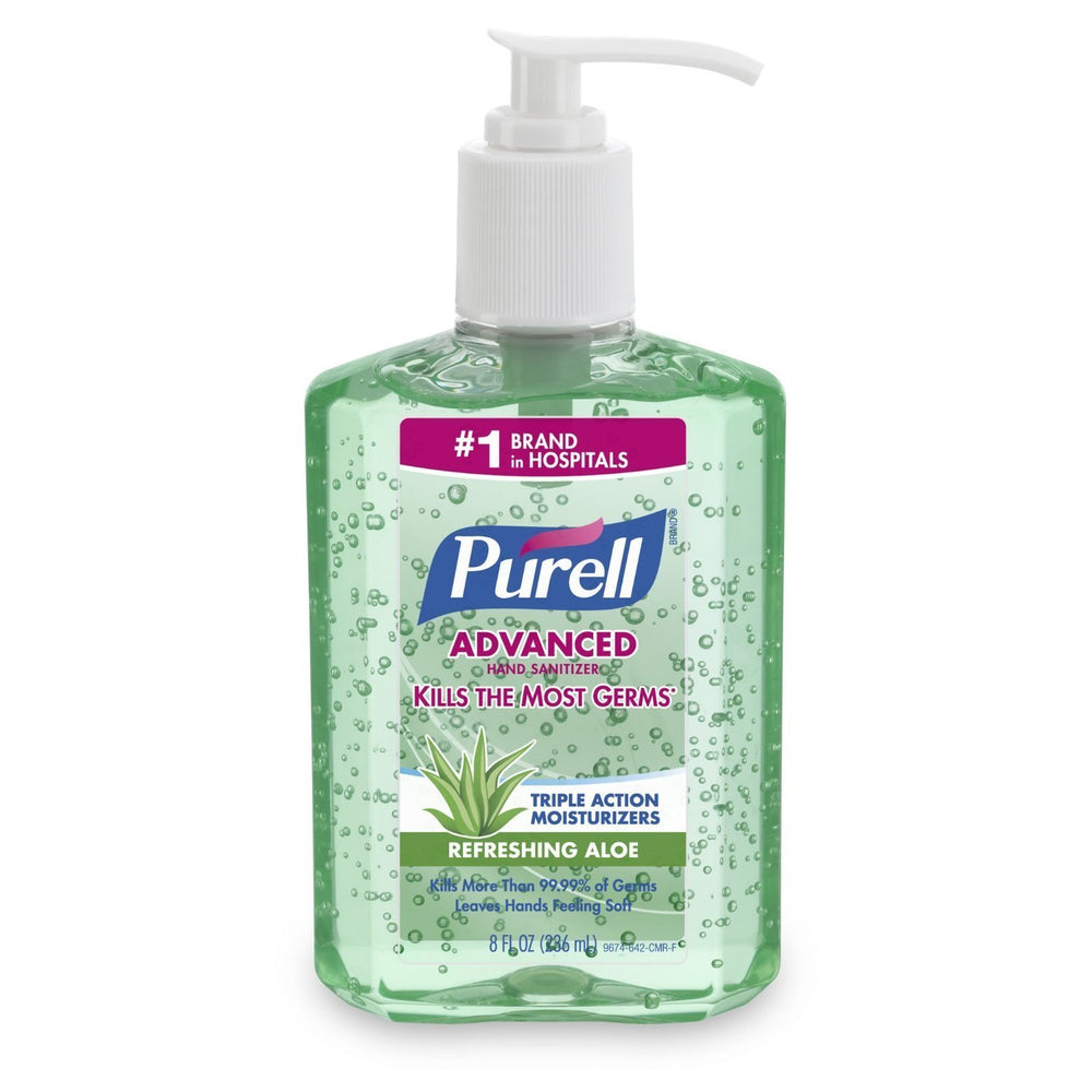 Advanced Hand Sanitizer Soothing Gel, Fresh Scent with Aloe and Vitamin E, 8 oz, 1Each