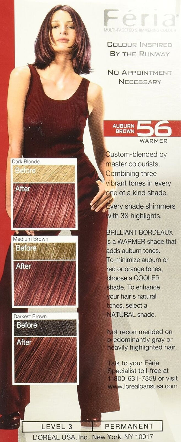 L'Oral Paris Feria Multi-Faceted Shimmering Permanent Hair Color, 56 Brilliant