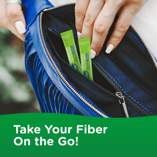 Benefiber Advanced Digestive Health Prebiotic Fiber Supplement Powder with Probiotics for Occasional Constipation and Abdominal Discomfort Relief, Low FODMAP - 15 Sticks (3.0 Ounces)