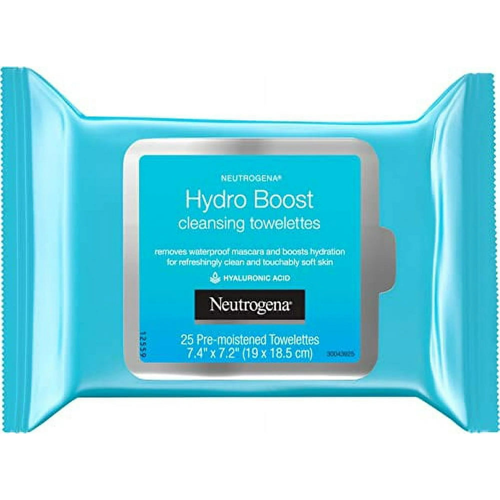Neutrogena Hydro Boost Facial Cleansing Wipes, 25 Ea, 25count