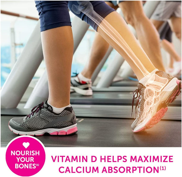 Caltrate 600 Plus D3 Calcium and Vitamin D Supplement Tablets, Bone Health Supplements for Adults - 60 Count