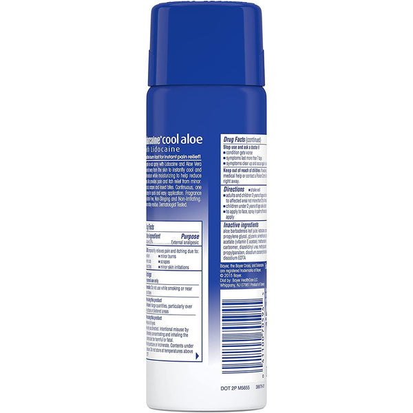 Solarcaine Cool Aloe Burn Relief Spray with Lidocaine, 6 Ounce