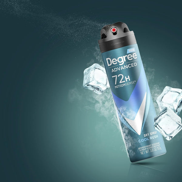 Degree Men Antiperspirant Deodorant Dry Spray Rush for With MotionSense Technology 3.8 oz