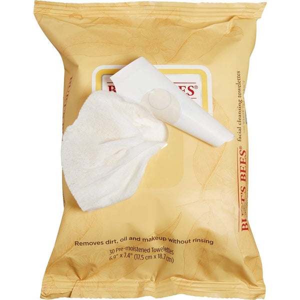 Burt's Bees Facial Cleansing Towelettes with White Tea Extract -- 30 Towelettes