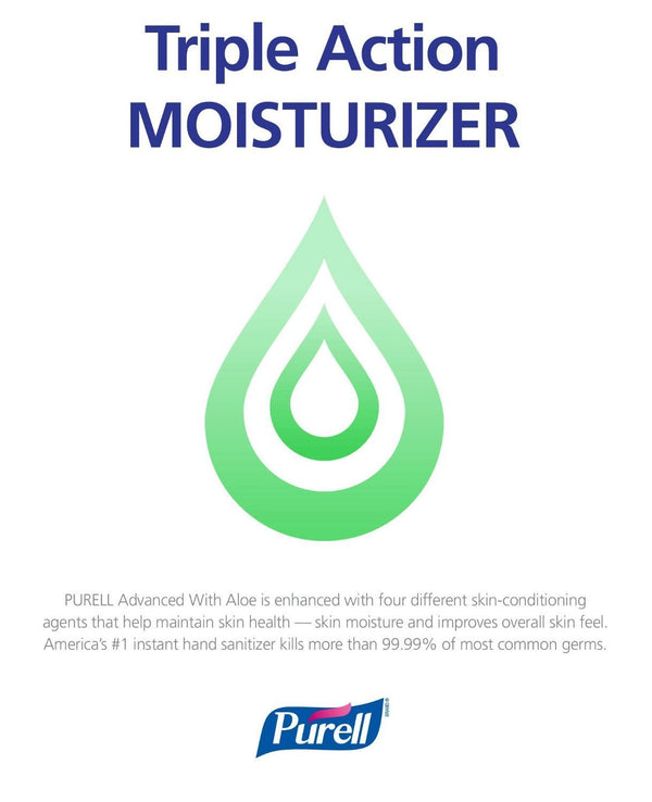 Advanced Hand Sanitizer Soothing Gel, Fresh Scent with Aloe and Vitamin E, 8 oz, 1Each