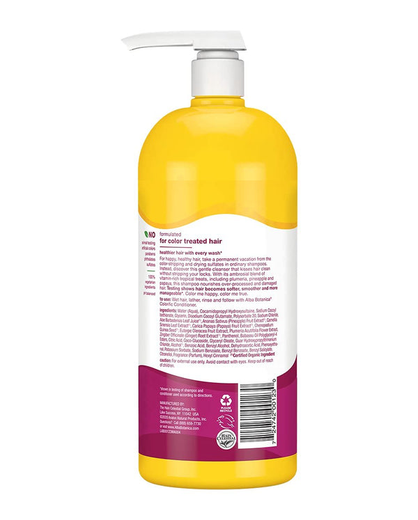 Alba Botanica Colorific Shampoo, Plumeria, 32 Oz