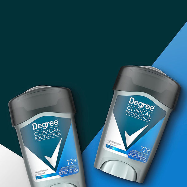 Degree, Men, Clinical Protection, Antiperspirant Deodorant, Soft Solid, Clean, 1.7 oz