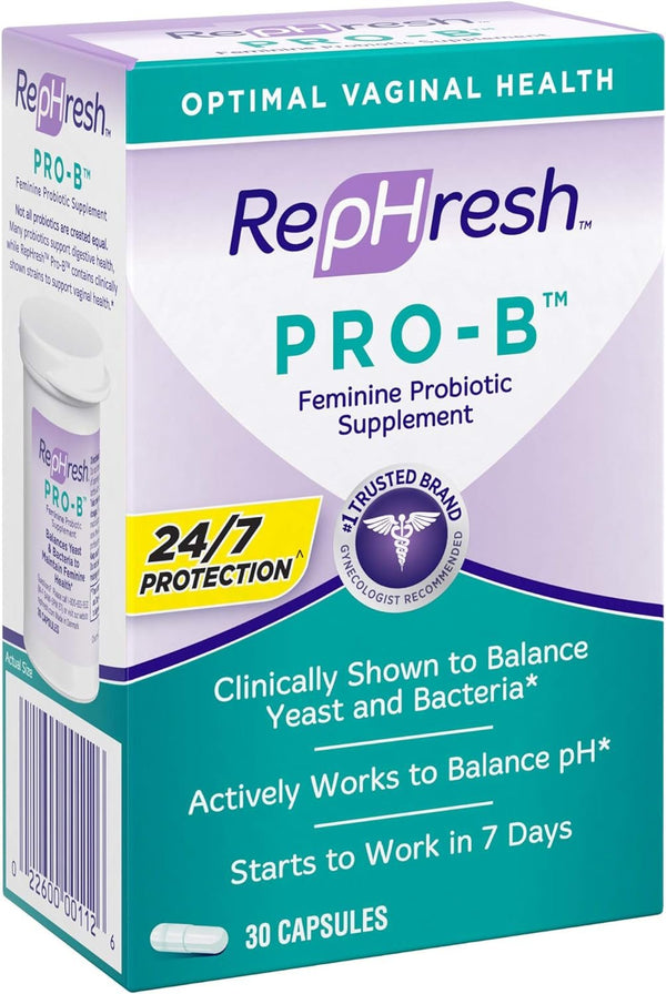 RepHresh Pro-B Probiotic Supplement for Women, 30 Oral Capsules