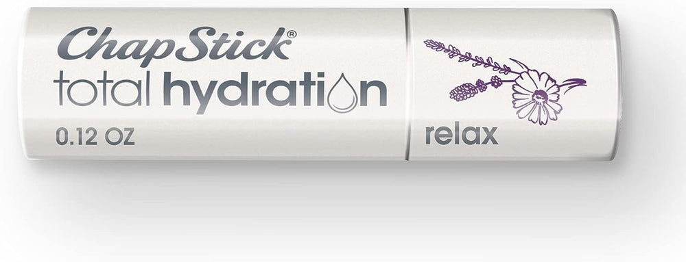 ChapStick Total Hydration Essential Oils Relax Chamomile + Lavender Lip Balm Tube, Lip Care - 0.12 Oz