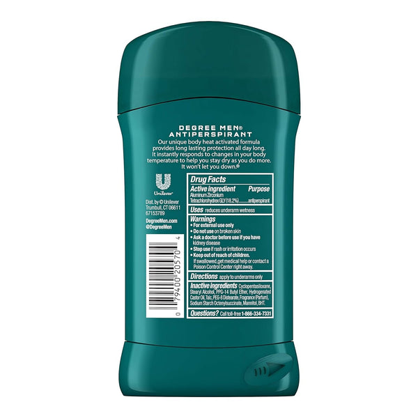 Degree Men Antiperspirant Deodorant Stick Cool Comfort 48 Hour Protection Non Irritating 2.7 oz (Packaging May Vary)