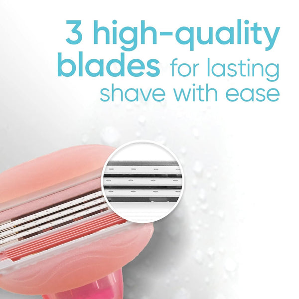 Gillette Venus ComfortGlide Womens Razor Blade Refills, 4 Count, White Tea Scented Gel Bar Protects Against Skin Irritation