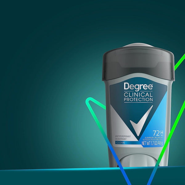 Degree, Men, Clinical Protection, Antiperspirant Deodorant, Soft Solid, Clean, 1.7 oz