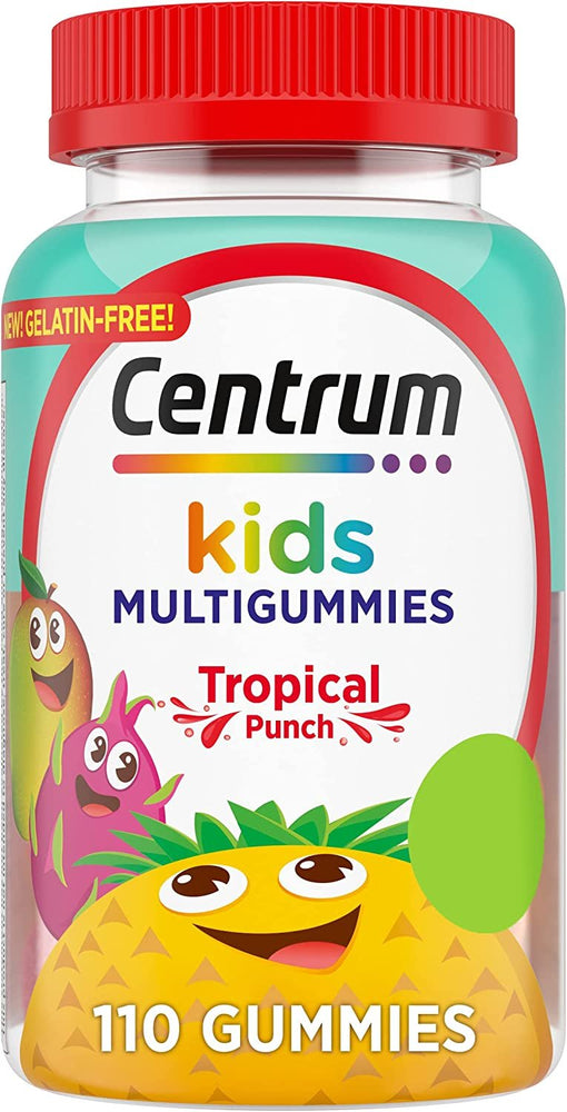 Centrum Kids Multivitamin Gummies, Tropical Punch, Natural Flavors, 110 Count/Expires 02/2024