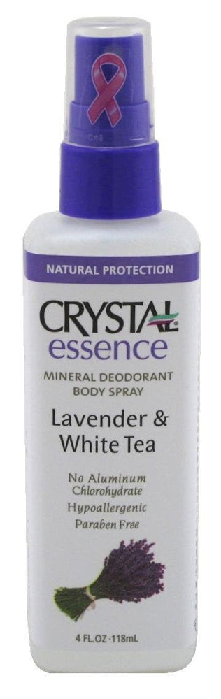 Crystal Essence Lavender and White Tea Body Spray - 4 oz - Liquid