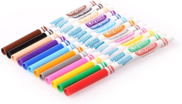 Crayola Fine Line Markers, Washable Markers, 12 Count