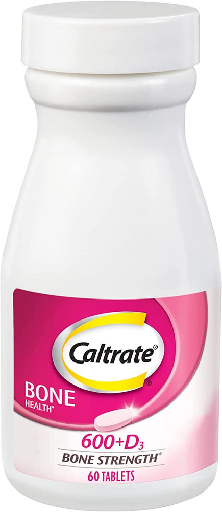 Caltrate 600 Plus D3 Calcium and Vitamin D Supplement Tablets, Bone Health Supplements for Adults - 60 Count