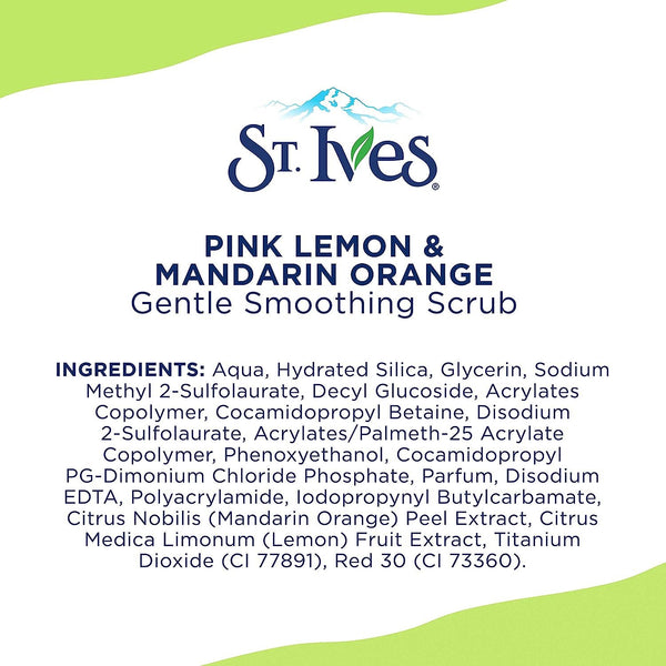 St. Ives Radiant Skin Face Scrub, Pink Lemon and Mandarin Orange, 6 oz