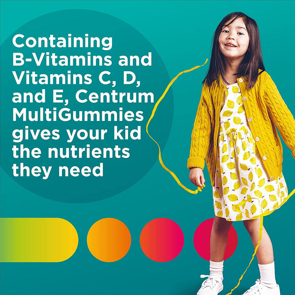 Centrum Kids Multivitamin Gummies, Tropical Punch, Natural Flavors, 110 Count/Expires 02/2024