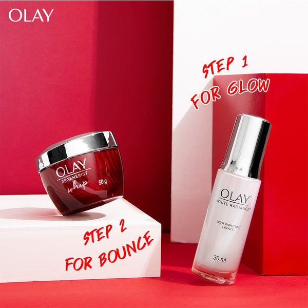 Olay Whips Power Duo Tone Perfecting Hydrating Essence (1 fl oz) + Regenerist Whip Cream (1.76 oz)