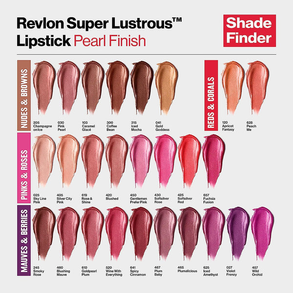 Revlon Lipstick, Super Lustrous Lipstick, Creamy Formula For Soft, Fuller-Looking Lips, Moisturized Feel, 103 Caramel Glace, 0.15 oz