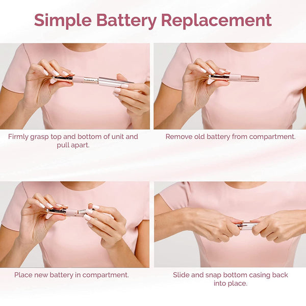 Finishing Touch Flawless Brows Eyebrow Hair Remover for Women, Electric Eyebrow Razor for Women with LED Light for Instant and Painless Hair Removal