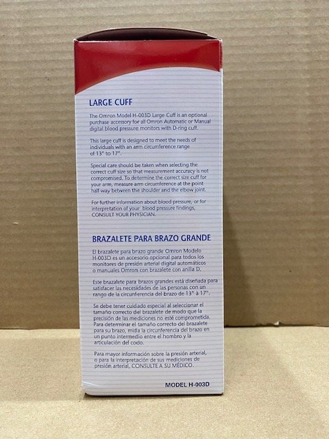 Omron™ Blood Pressure Large Cuff Model H-003D Fits Arm Circumference 13''-17''