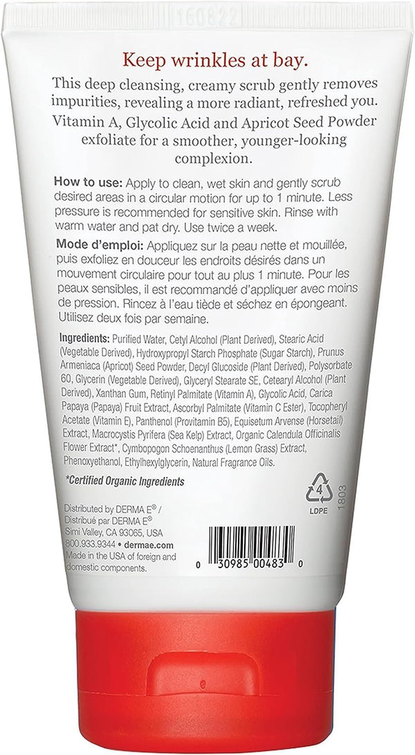 Derma E Anti-Wrinkle Retinol Scrub, 4 oz