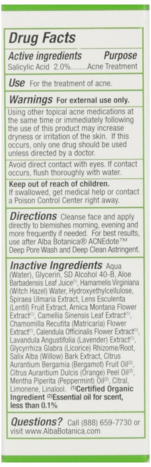 Alba Botanica Acnedote Maximum Strength Invisible Treatment Gel, 0.5 Ounce