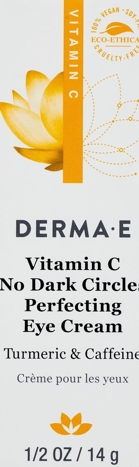 Derma E, Eye Cream Vitamin C Turmeric Caffeine, 0.5 Ounce