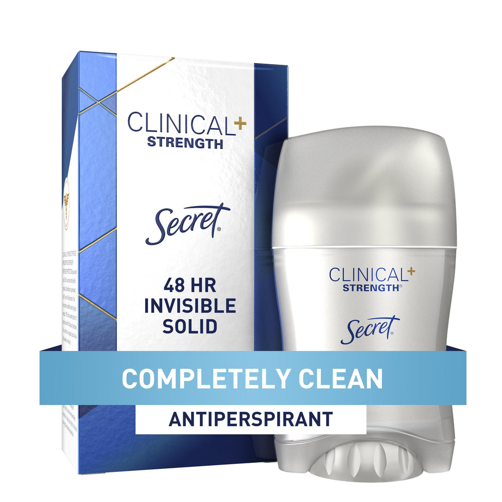 Secret Clinical Strength Invisible Solid Antiperspirant Deodorant, Completely Clean, 1.6 oz