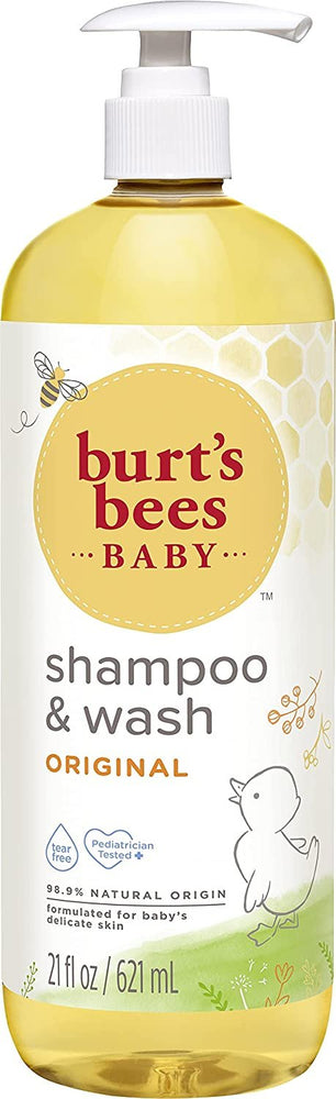 Baby Shampoo & Wash, Burt's Bees Tear Free Soap, Natural Baby Care, Original, 21 Ounce (Packaging May Vary)