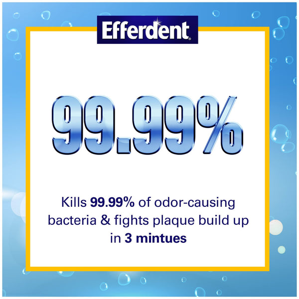 Efferdent Retainer Cleaner & Denture Cleanser Tablets, Overnight Whitening, 126 Tablets