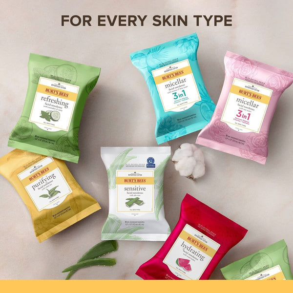 Burt's Bees Sensitive Facial Cleansing Towelettes with Cucumber and Mint