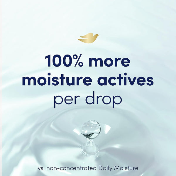 Dove Ultra Daily Moisture Concentrate Shampoo for Dry Hair Moisturizes and Smooths in 30 Seconds, Ultra-Lather Technology and 2X More Washes 20 oz