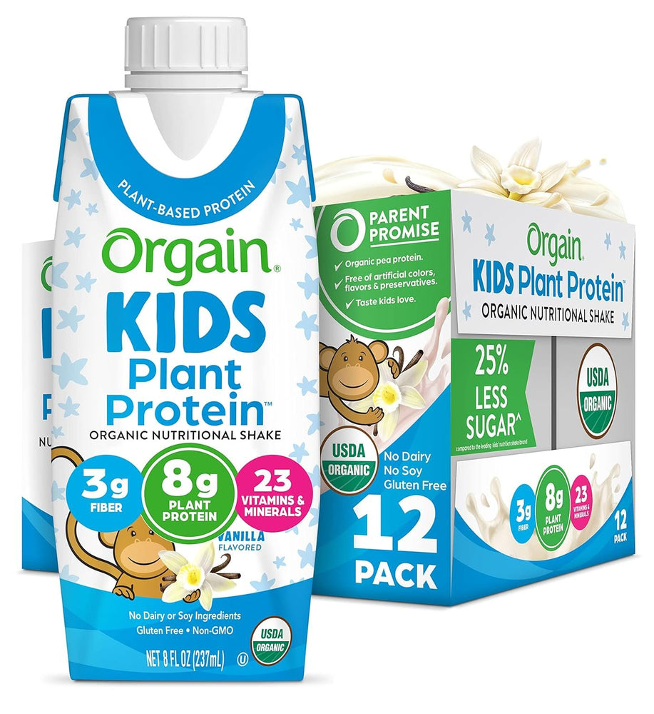 Orgain Orgain Organic Kids Nutritional Vegan Plant Protein Shake Pack of 12